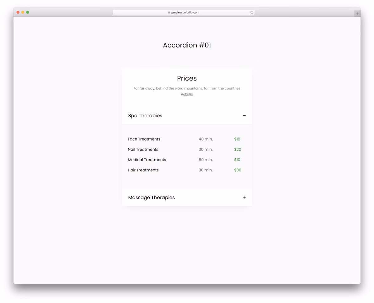 Bootstrap Accordion V01