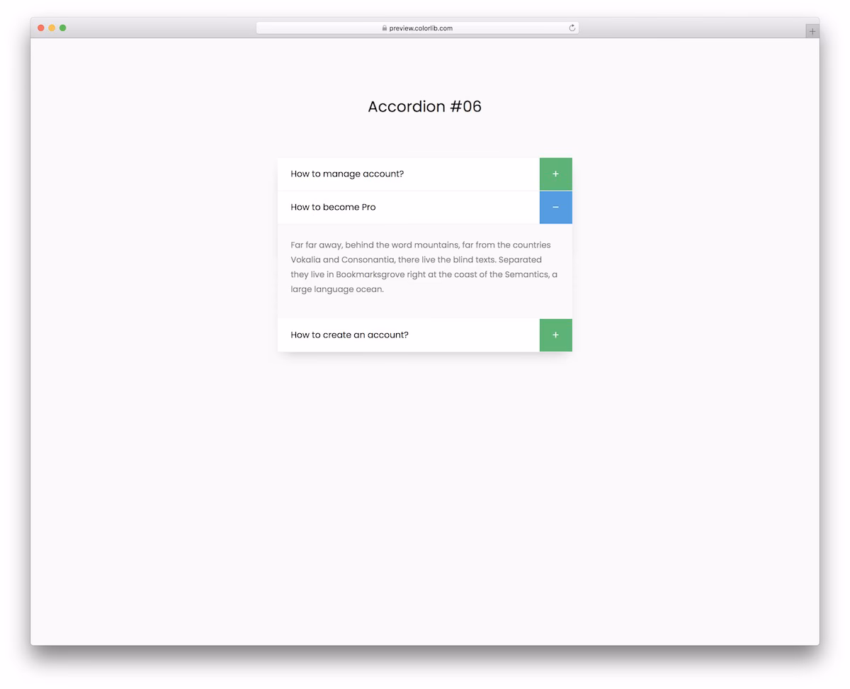 Bootstrap Accordion V06