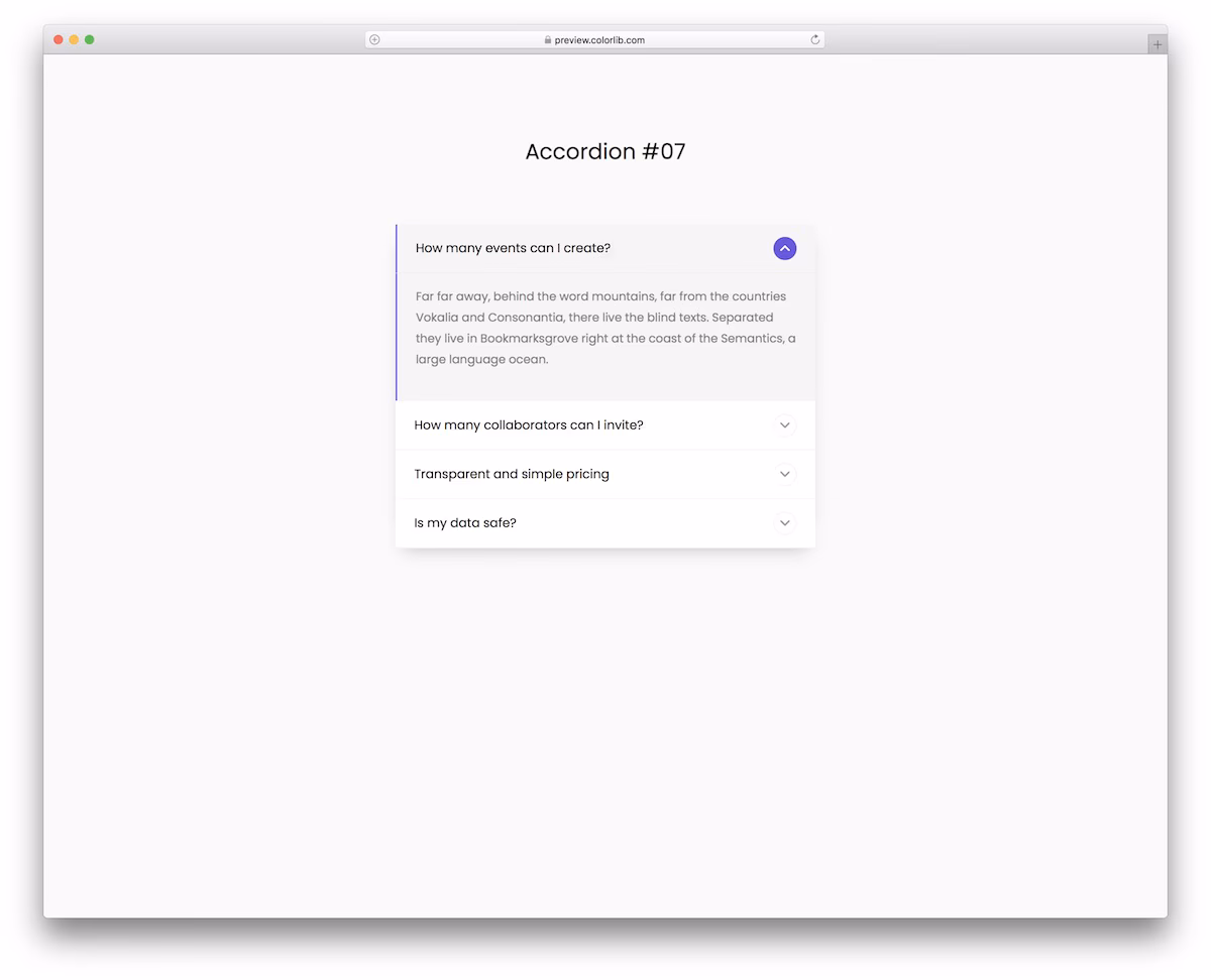 Bootstrap Accordion V07