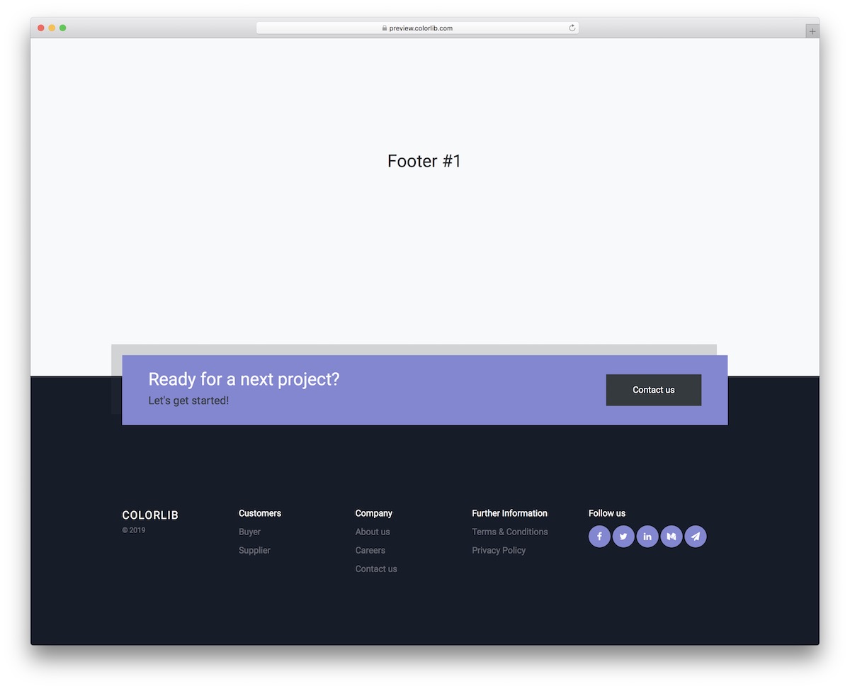 Bootstrap Footer V01