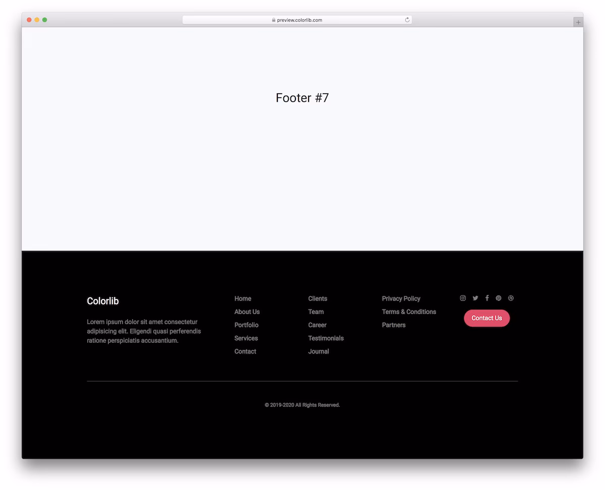 Bootstrap Footer V07