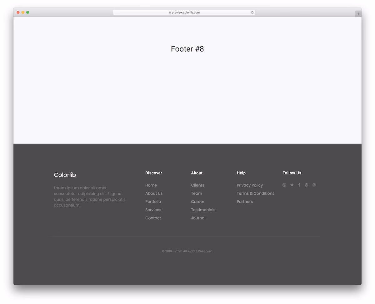 Bootstrap Footer V08