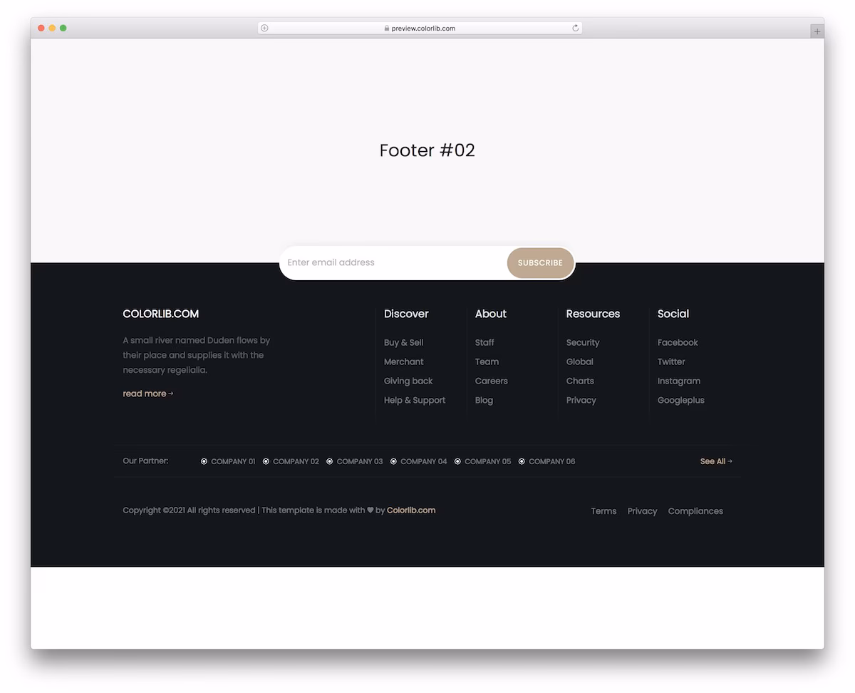Bootstrap Footer V12