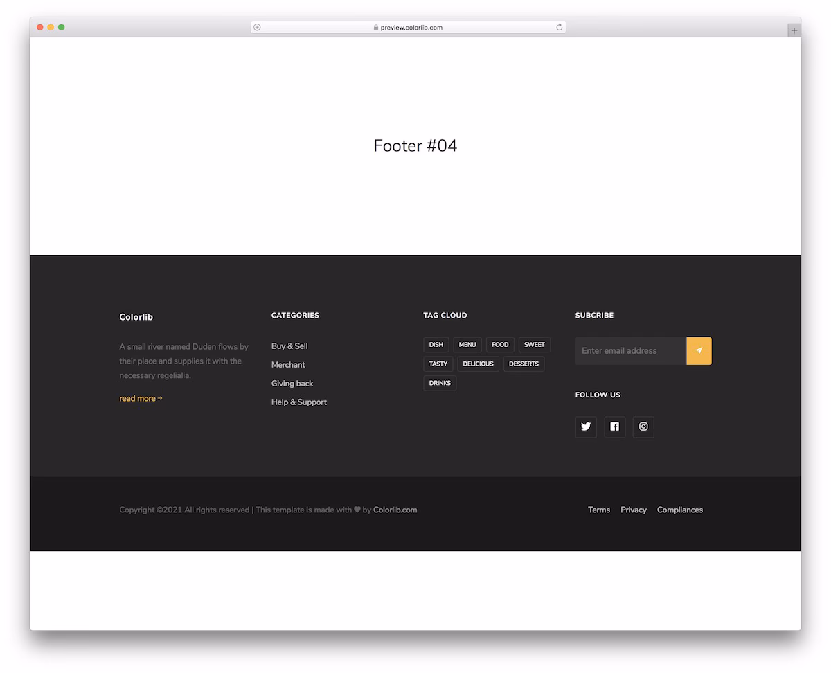 Bootstrap Footer V14