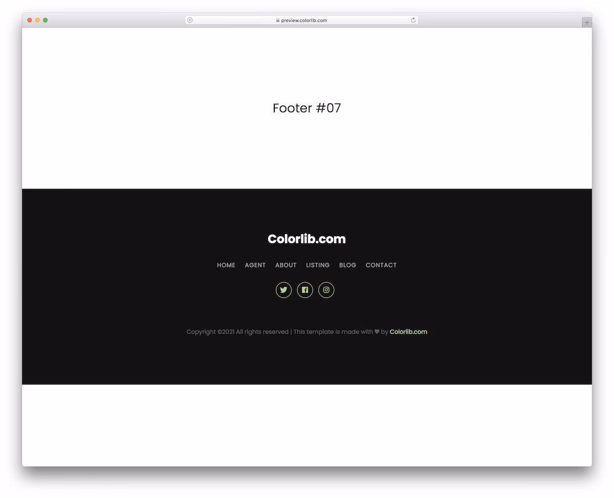 Bootstrap Footer V17