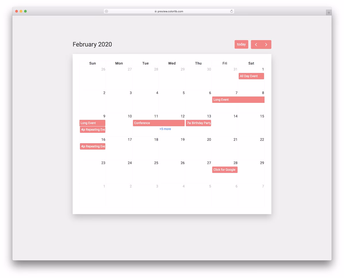 Calendar V19
