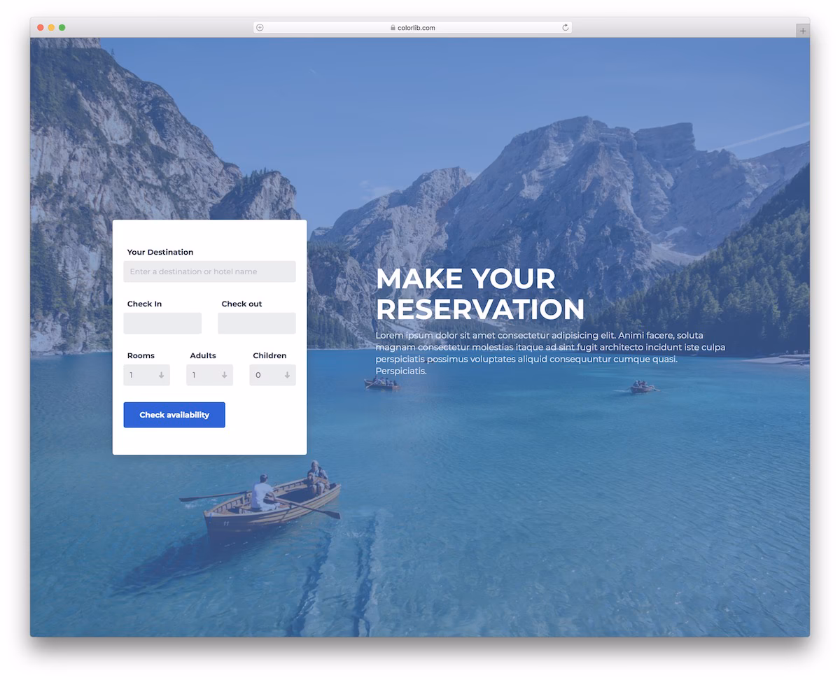 Colorlib Booking Form V1