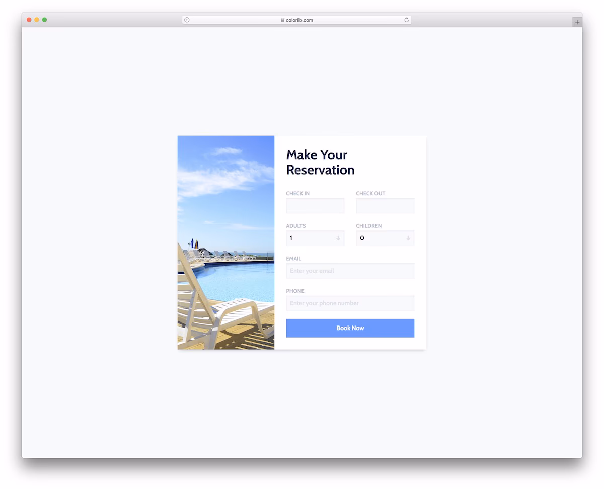 Colorlib Booking Form V12