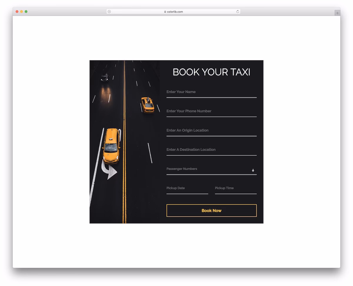 Colorlib Booking Form V13
