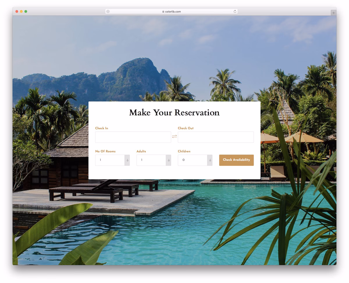 Colorlib Booking Form V15