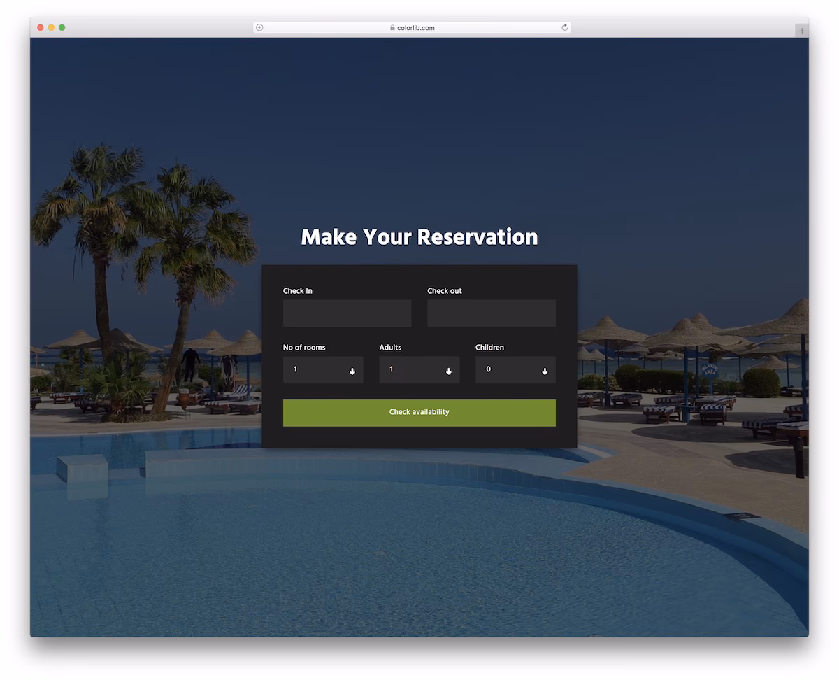 Colorlib Booking Form V16
