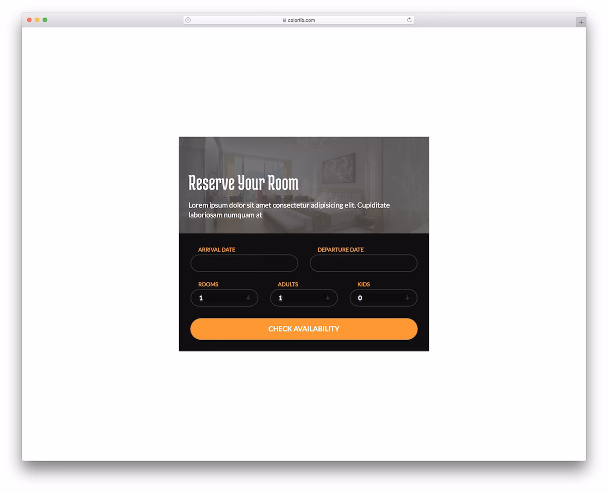 Colorlib Booking Form V18