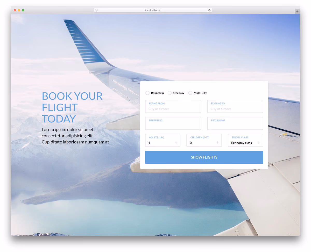 Colorlib Booking Form V19