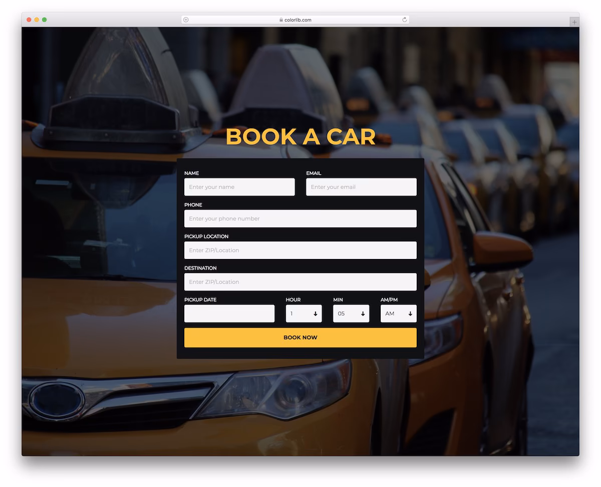Colorlib Booking Form V4