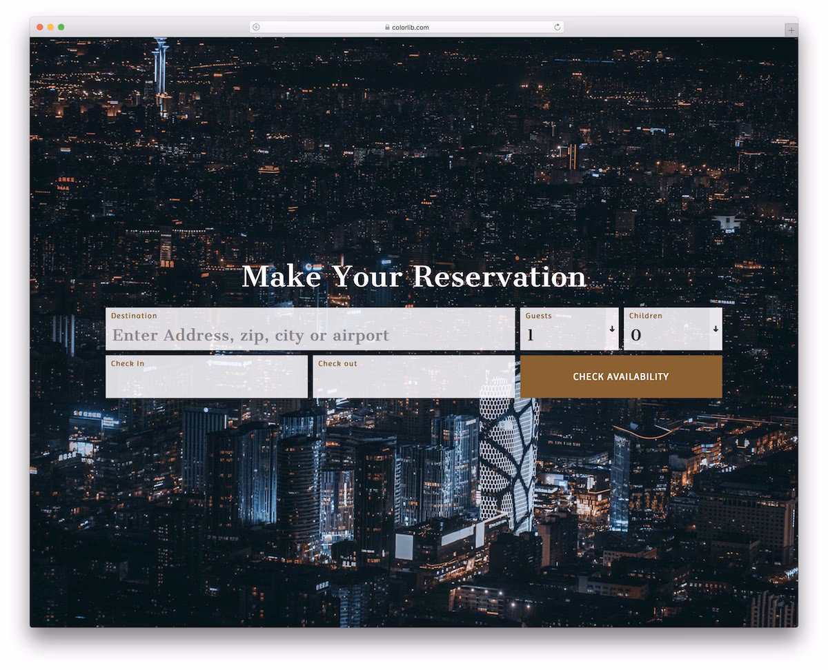 Colorlib Booking Form V6
