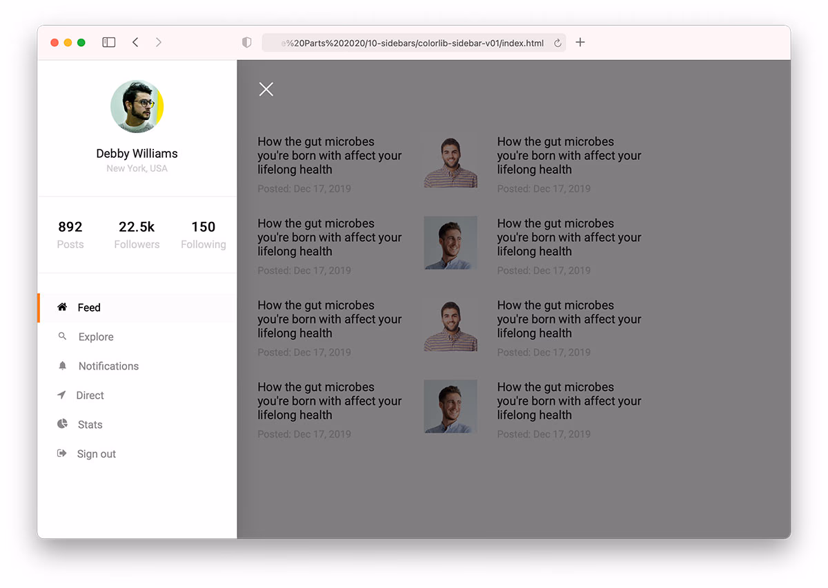 Colorlib Sidebar V01