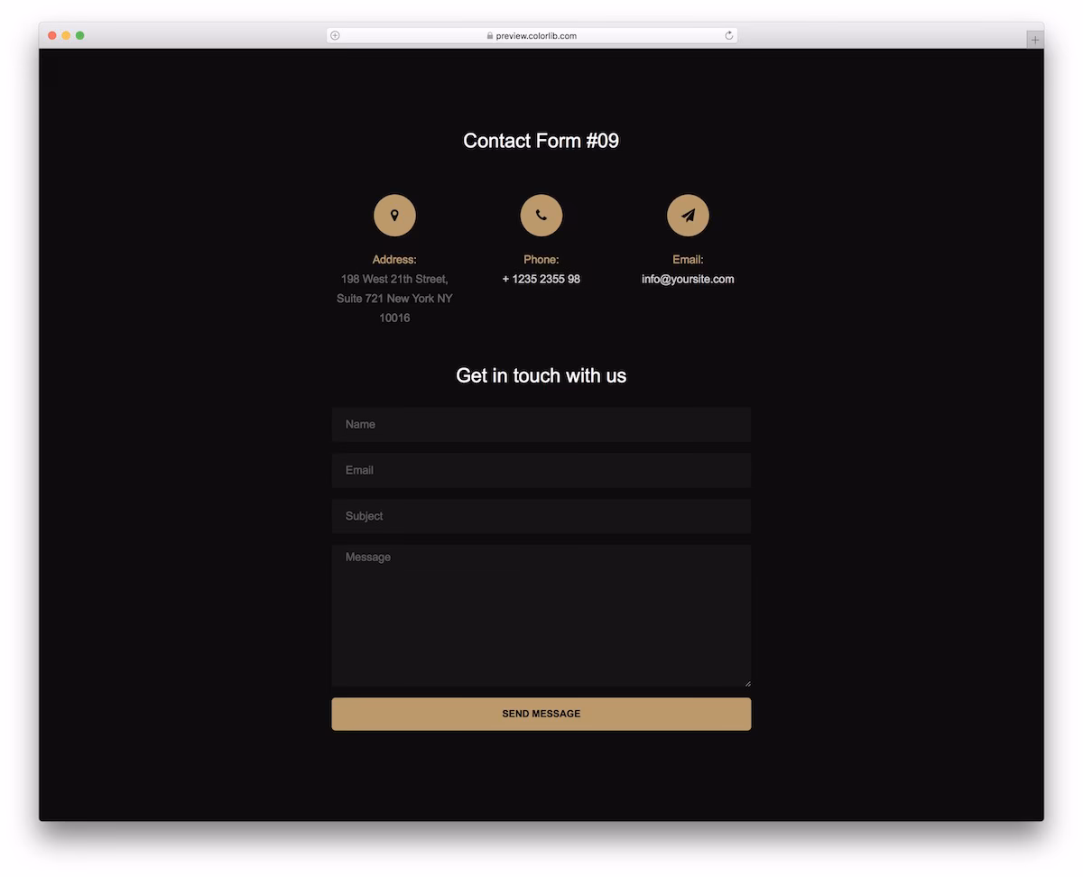 Contact Form V09