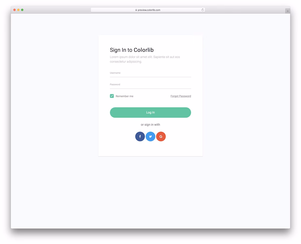 Login Form V09