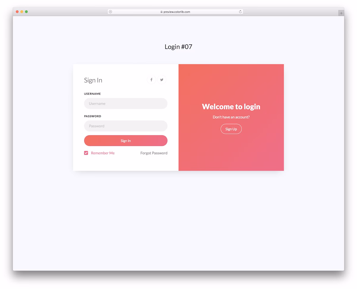 Login Form V17