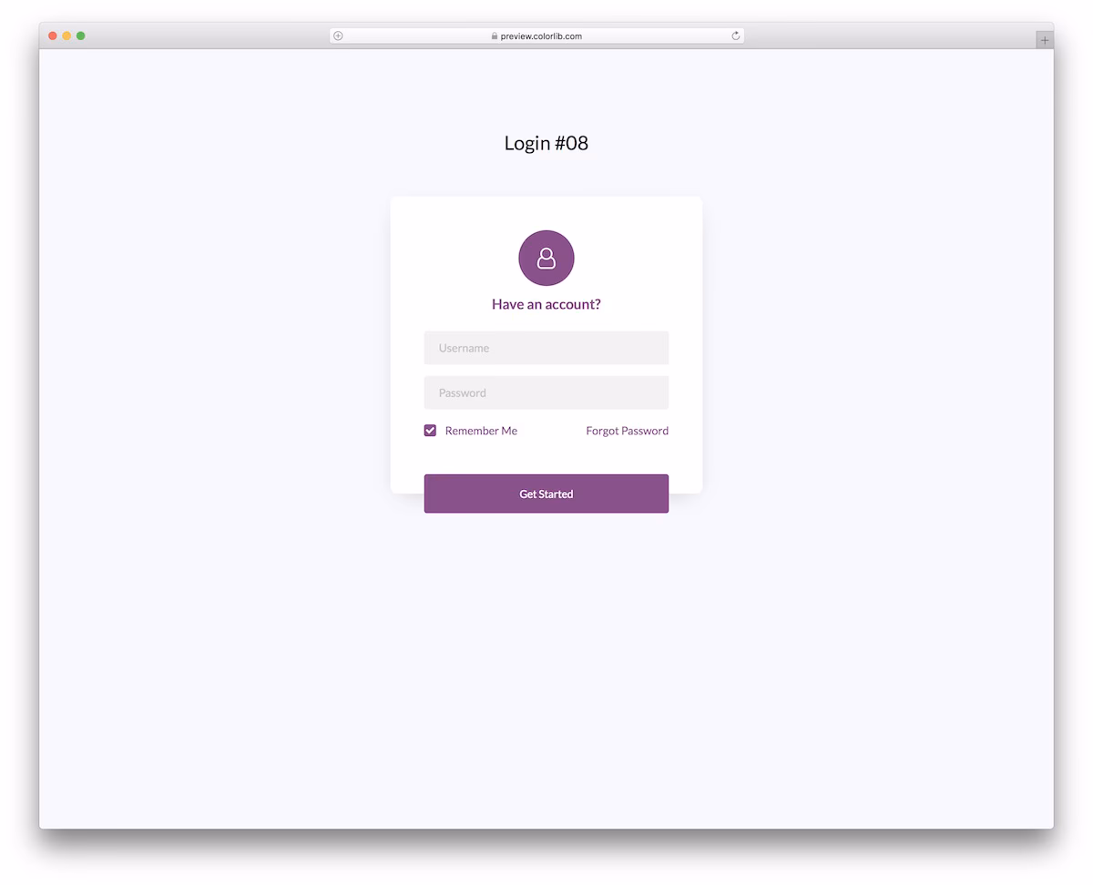 Login Form V18