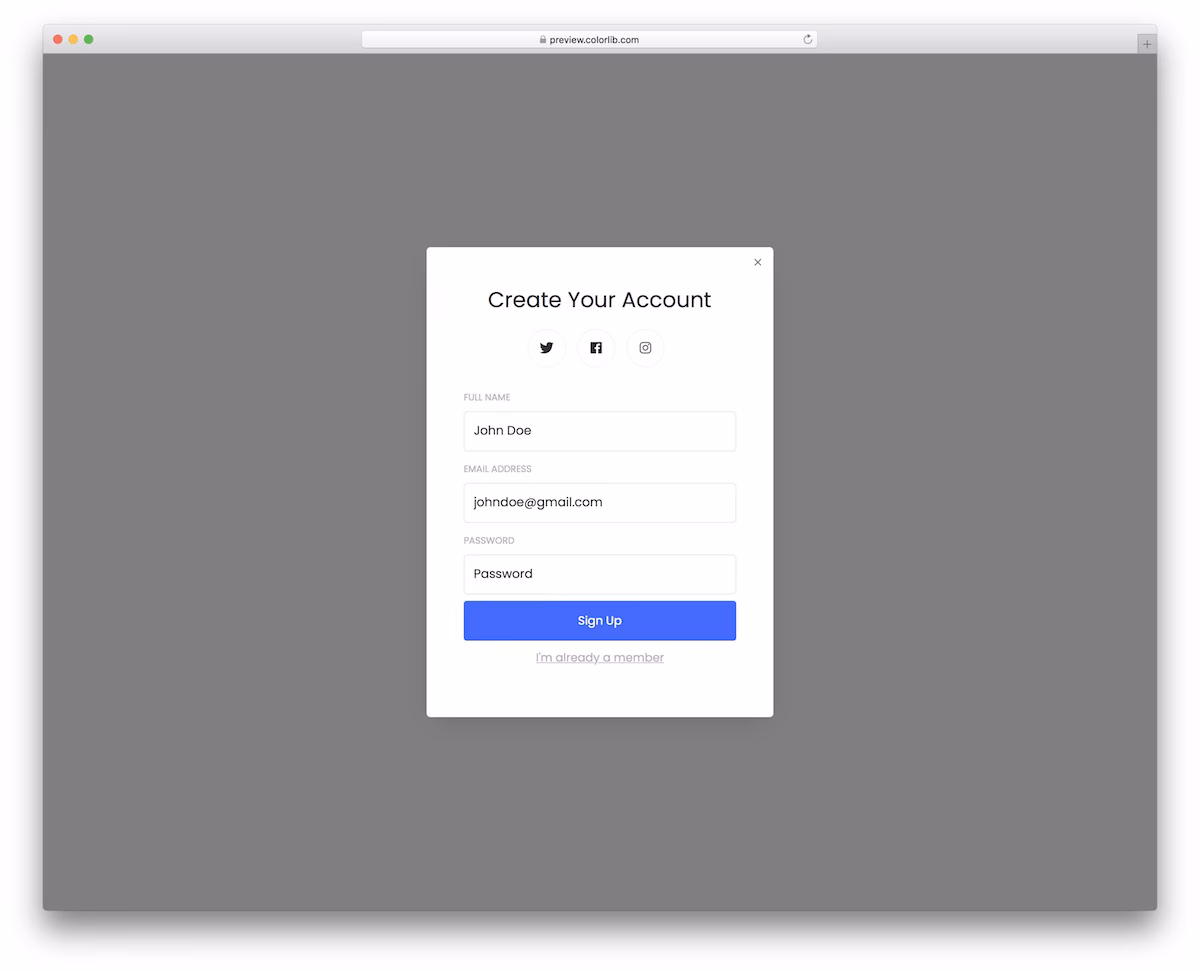 Modal V05