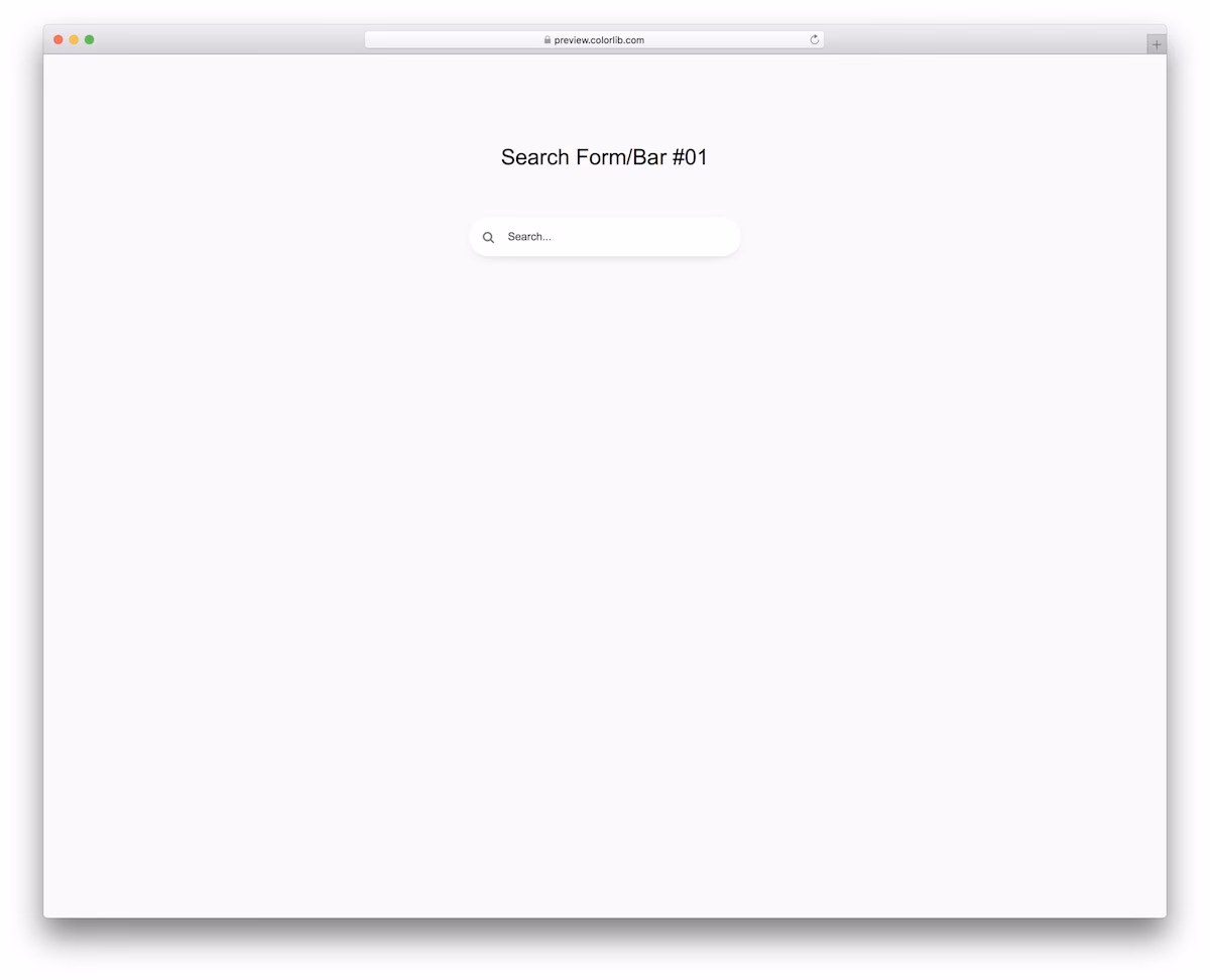 Search Form/Bar V01