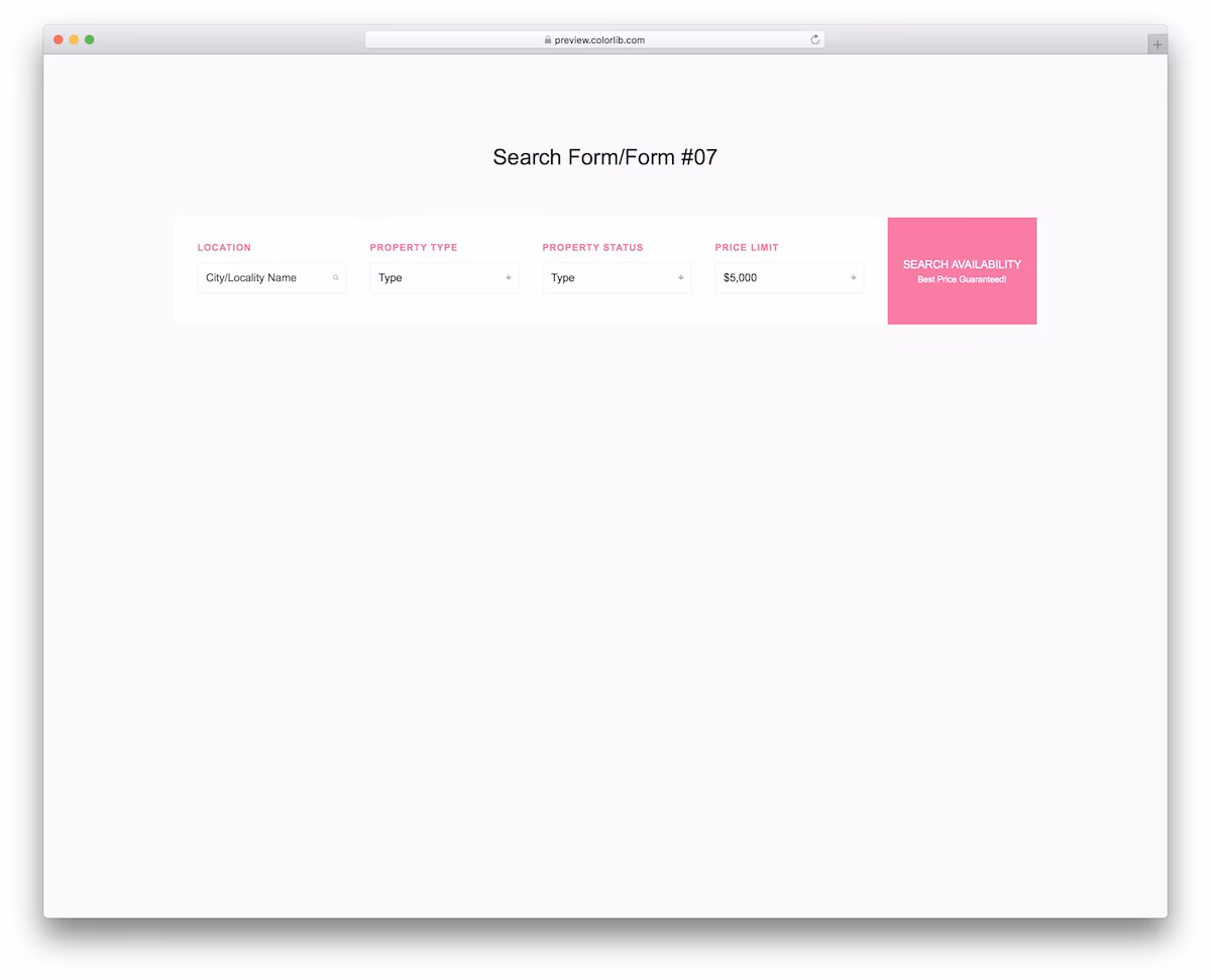 Search Form/Bar V07