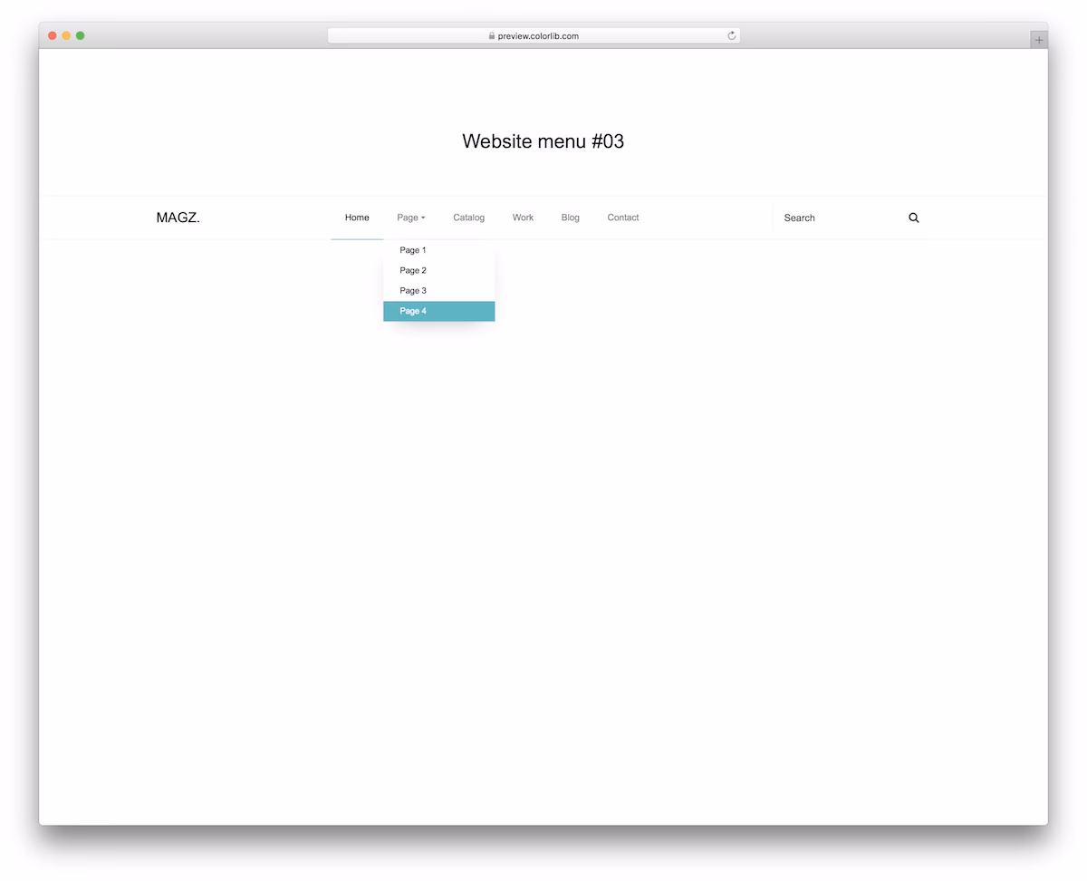 Website Menu V13