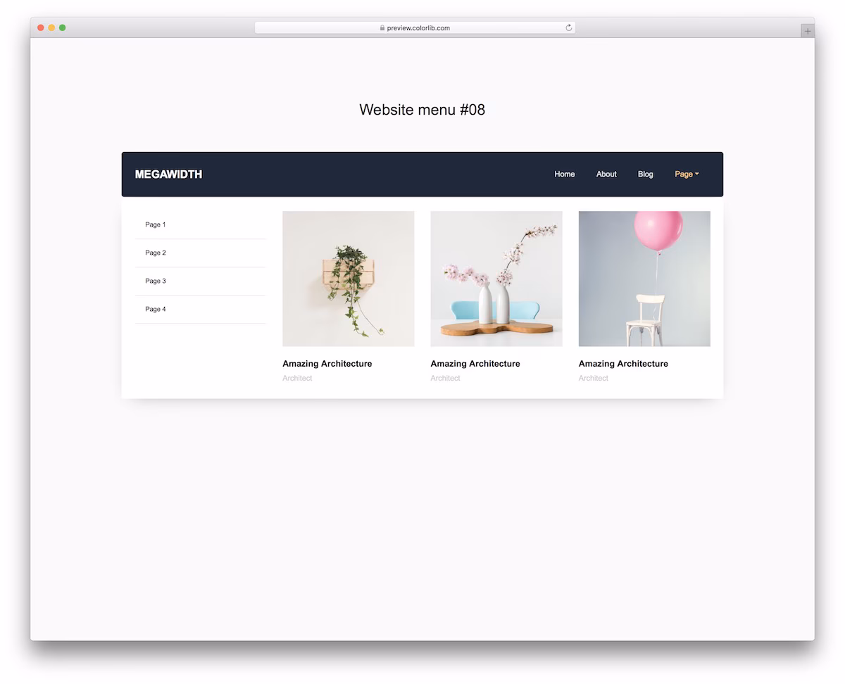 Website Menu V18
